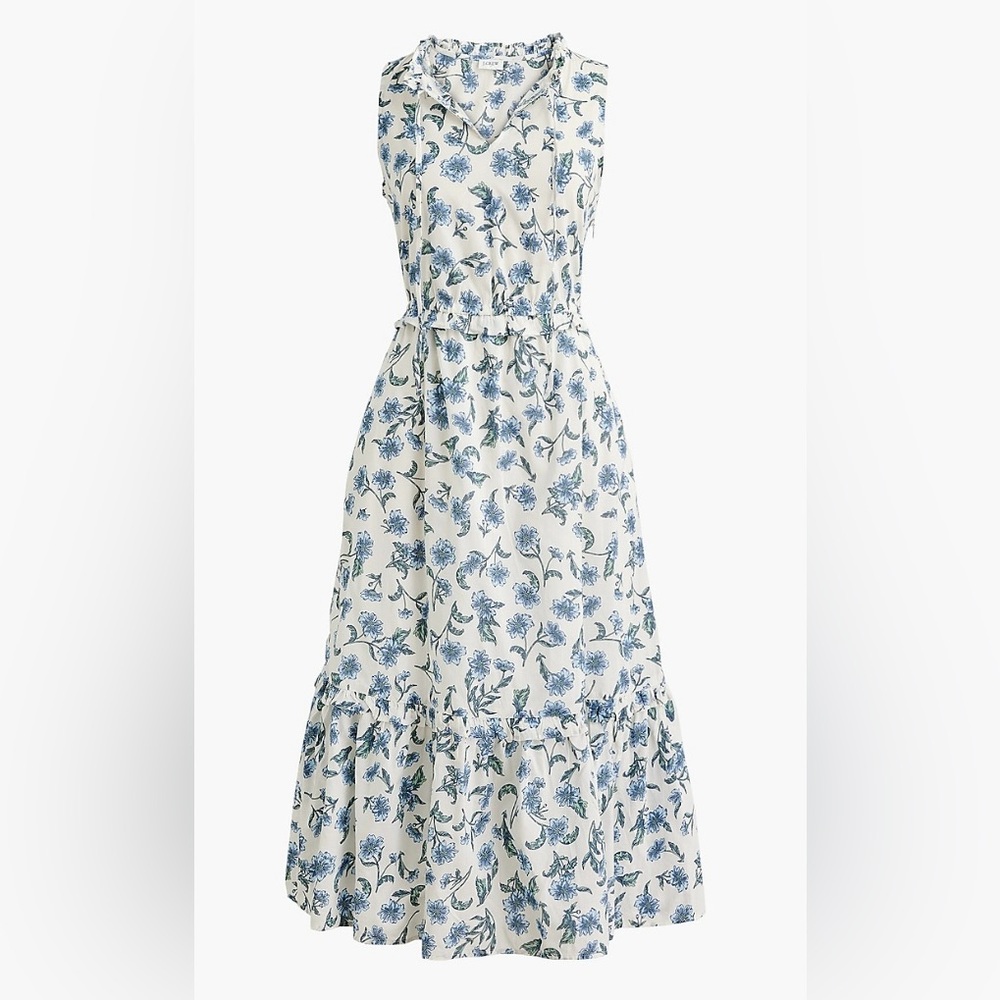 J. Crew Women’s Petite Sleeveless Floral Midi Dress - Size 2P